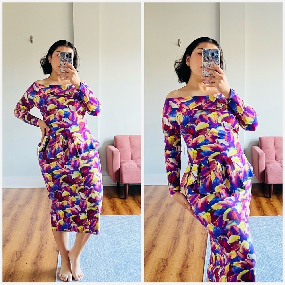 Chiara Boni La Petite Robe Marem Dress in Tulip Print Size 8​​​